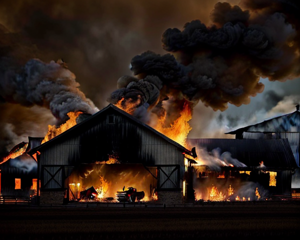 Incendie d'une ferme à Cuigy‑en‑Bray : toiture ravagée, bovins évacués